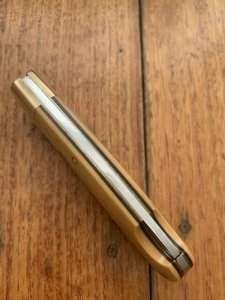 Puma Knife: Puma Original 1985 4 Star Folding Lock Blade Knife with Orange Ivory Micarta Handle