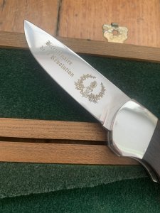 Puma Knife: Puma 1989 Bicentenaire de la Revolution 985 Custom Folding Knife with Ebony Handle Original Box 80/300
