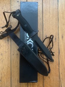 Ontario 2023 Model US NAVY MOD MK3 Dive Knife Straight Edge Knife with Plastic Sheath