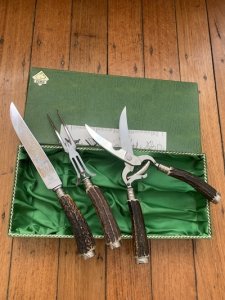 Puma Knife: Mint Carving set with Knife, Fork & Shears