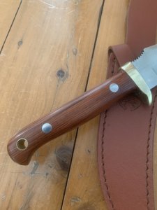 German Made Buck Creek Upswept Blade Skinning Knife with leather Sheath