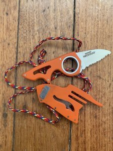 CRKT BLAZE ORANGE RENNER NECKOLAS SERRATED BLADE NECK/BOOT KNIFE