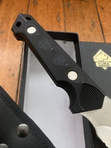 Puma Knife: Puma Rare 132001 2002 Huntac Tactical Survival Knife with Gut Hook in Original Box
