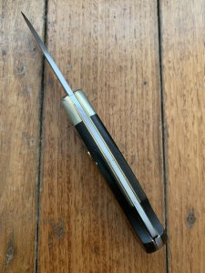 Puma Knife: Puma Original 1977 4 Star Folding Lock Blade Knife with Black Ebony Micarta Handle #29771
