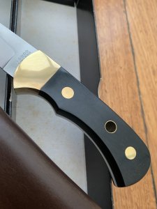 Puma Knife: Puma Original 1979 4 Star Fixed Blade Knife with Black Micarta Handle in Black Puma Box