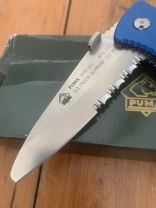 Puma Knife: Puma Very Rare 2007 Model 890012 PFR (Police Fire and Rescue) Folding Knife in Original Box