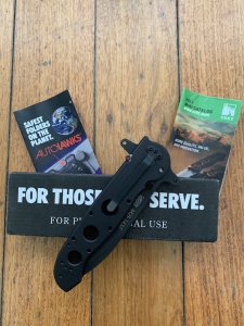 CRKT SPECIAL FORCES BLACK SPEAR POINT FOLDING LOCK KNIFE