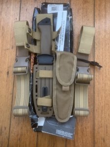 Gerber Model LMF II Drop Point Military Knife in Thigh Sheath & Rope Cutter