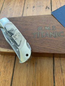 Boker Tree brand Rare German Made 1988 RMS TITANIC Commemorative knife in Display Box