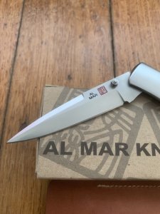 Al Mar Japan E1003BMT Falcon Black Micarta Handle Gentlemen's Knife in original Pouch and Box