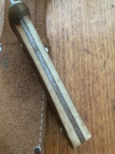 1960's Japanese Made Small Bowie knife & Leather Sheath