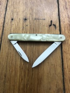 Linder Classic German Pocket Knife Model 1, Imitation Mother-of-Pearl Handle