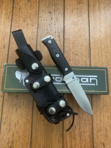 Cudeman Model 120-M MT-5 Fixed Blade Survival Knife with Leather Sheath