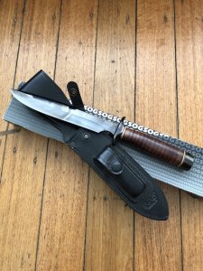 SOG Vintage Original AG-02 AGENCY TINI Knife with sheath and sharpening stone