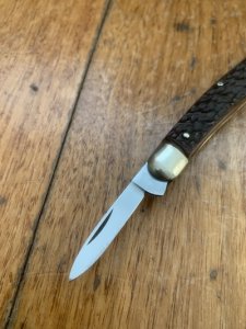 Puma Knife: Puma Rarer 1971 Bantam Folding Knife with Red Bone Handle #27172