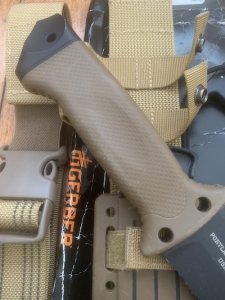 Gerber Model LMF II Drop Point Military Knife in Thigh Sheath & Rope Cutter