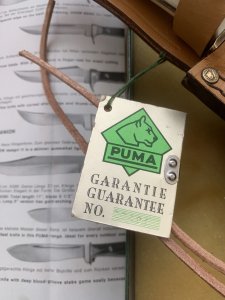 Puma Knife: Puma Hunters Pal 1994 in Original Sheath and Original Green Card Box #28491