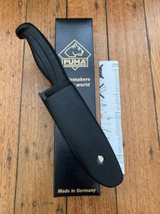 Puma Knife: Puma 1978 SKIPPER Model 6369 White Hunter Dive/Boat Knife with sheath in box