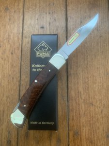 Puma Knife: Puma Castellan Folding Knife with Snakewood Handle