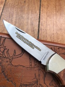 Browning Knife 2002 Limited Edition Rocky Mountain Elk Foundation knife in Display Case #228 of 550