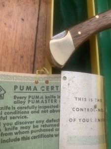 Puma Model 960 CUB 1995 Folding Lock Knife in original box Serial Number 51592