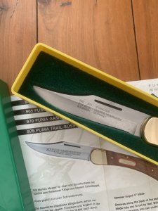 Puma Rare model 970 Game Warden 1993 Folding Lock Knife in box #49392