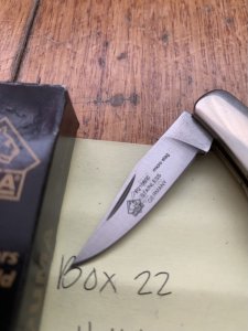 Puma Knife: Puma German 2006-*114 Micro Folding Knife with Stag Antler Handle and Box