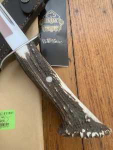 Puma Knife: Puma IP El Game Boar & Deer Hunter with Stag Antler Handle