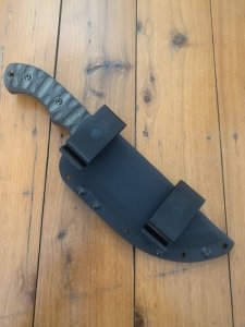 TOPS USA Tom Brown TRACKER  Model #1 with Black Tactical Kydex Knife Sheath