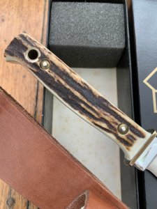 Puma Knife: Puma 1996 Hunters Pal with Stag Antler Handle Sheath & Box