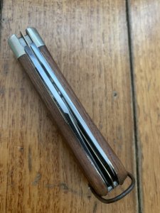 Puma Knife: Puma Original Rare 1979 Gelder Twin Blade Knife with Tools and Jacaranda Handle #24972