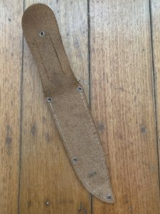 1960's Japanese Made Small Bowie knife & Leather Sheath