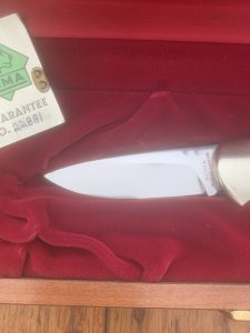 Puma Knife: Puma Original Scrimshawed Puma Roe Deer 4 Star Folding Lock Blade Knife with Presentation Box