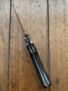 Puma Knife: Puma Original 1977 4 Star Folding Lock Blade Knife with Black Ebony Micarta Handle #29771