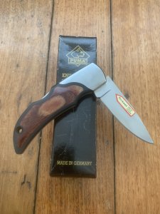 Puma Knife: Rare Puma Gentleman 24 820 Folding Knife with Pakkawood Handle in Black Box #31791