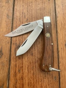 Puma 1976 Model 666 Gelder Twin Blade Folding Knife with Tools &  Jacaranda Handle #14671