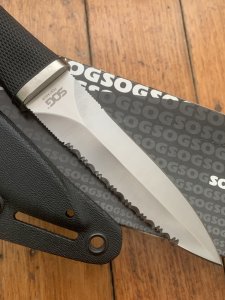 SOG Vintage Original S14K Pentagon Tactical Dagger with Kydex Tactical sheath & Box