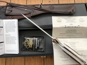 Puma Knife: Puma Limited Edition 113494 Model Wildtöter Handmade Knife with Stag Antler Handle