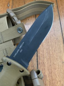 Gerber Model LMF II Drop Point Military Knife in Thigh Sheath