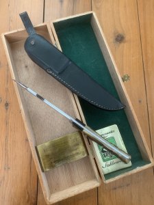 Puma Knife: Puma 1967 ForsterNicker Knife with Stag Handle & Original Wooden Box #84607