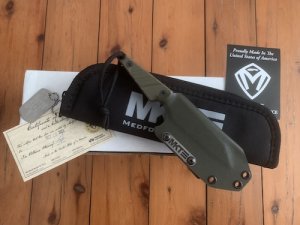 Medford UDT-1 Fixed Blade OD Green in Tactical Sheath