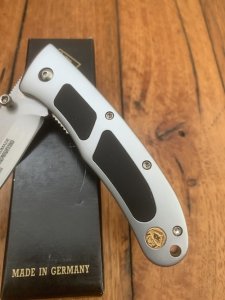 Puma Knife: Puma ADVANTEC Aluminium and Black Plain Edge Linerlock Folding Knife