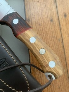 Puma Knife: Puma IP Palma Olive Knife with Mixed Wood Handle