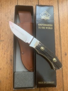 Puma Knife: Puma 1990's Skinmaster with Stag Handle & Black Box