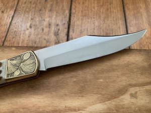 Puma Knife: Puma 1975 Special Edition Emperor 915 Folding Knife with Stag Antler Handle in Puma Wooden Box