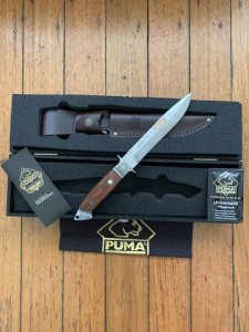 Puma Knife: Puma German Cougar Plumwood Knife in Original Wooden Box