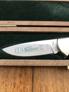 Puma Knife: Puma Original KETTNER Model 25 0725 4 Star Folding Lock Blade Knife with Wooden Presentation Box