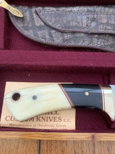 Mackrill Custom Knives 1995 No.2 SCI Limited edition Cape Buffalo Horn/Bone Handle#89-100