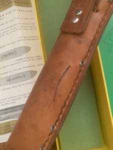 Puma Knife: Puma 1973 Rabbiter Set in Original Sheath and Plastic Box with Tag