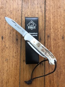 Puma Knife: Puma IP LaCaza Stag II Folding Knife with Stag Antler Handle